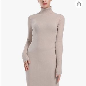 Midi length turtleneck dress